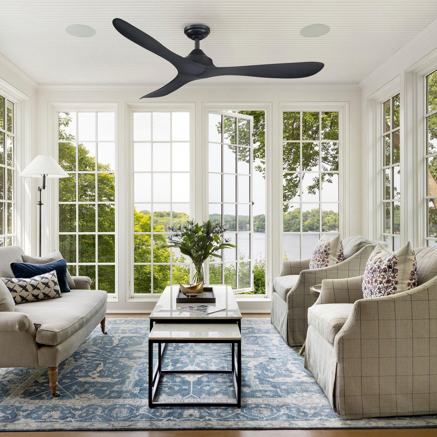 56" Eon Modern Reversible Ceiling Fan With Remote Control