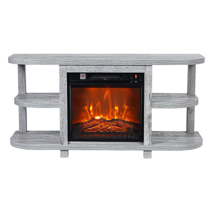 Decorative Modern 48" TV Stand with 18" Insert Electric Fireplace