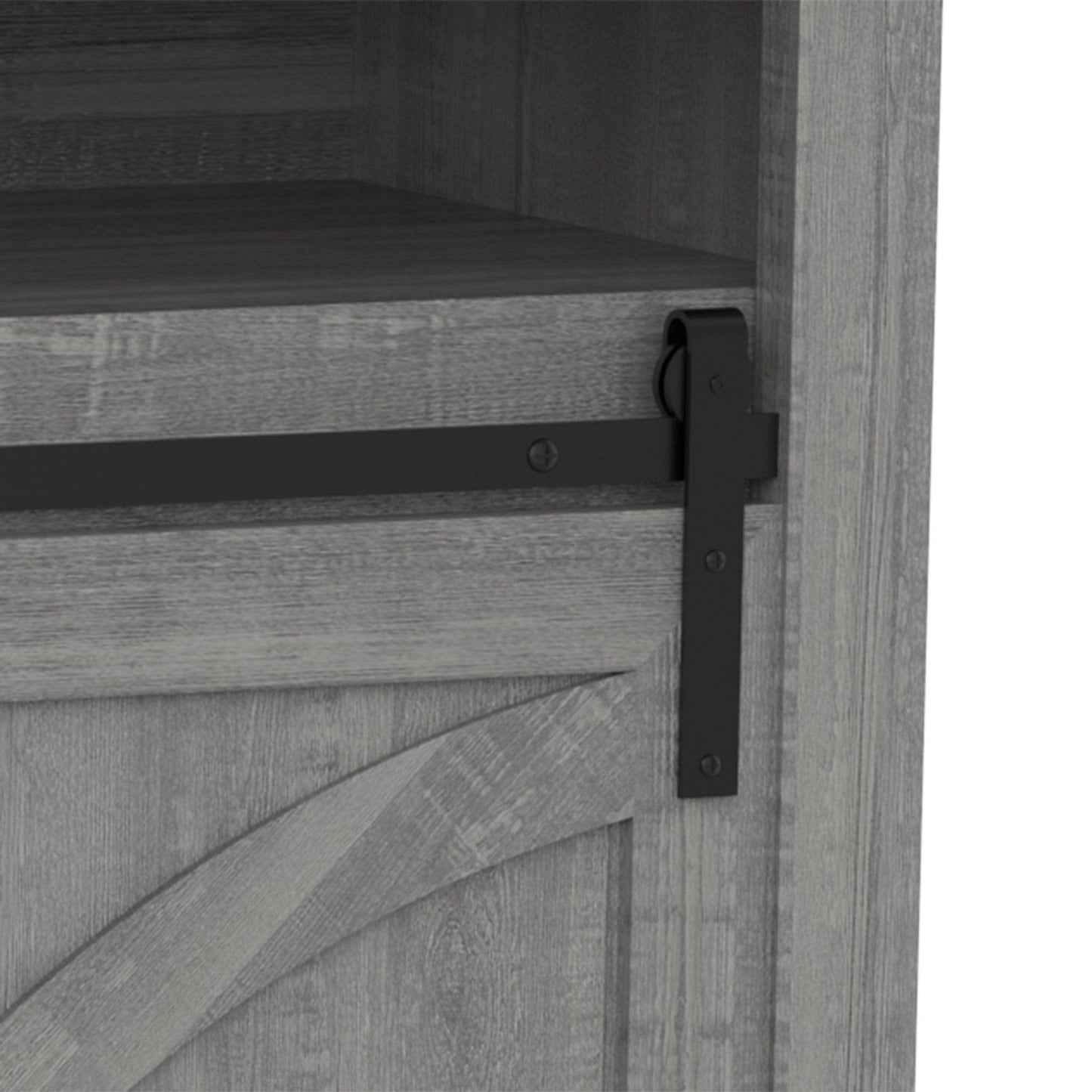 68" Farmhouse TV Stand with 23" Insert Opening Electric Fireplace