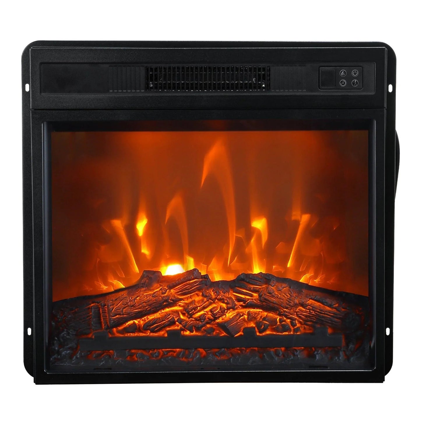 68" Farmhouse TV Stand with 23" Insert Opening Electric Fireplace