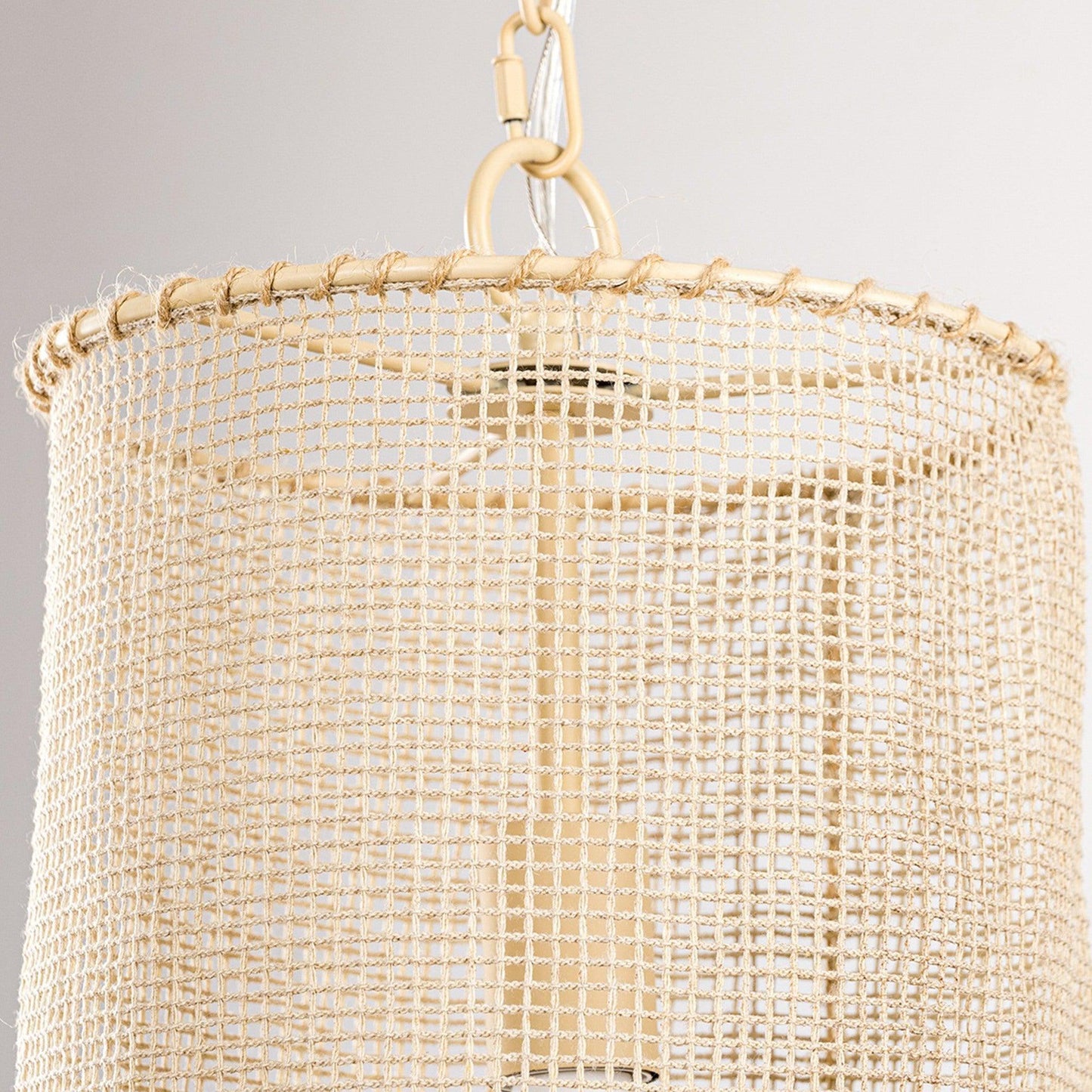 1-Light Wooden Beads Farmhouse Beige Dry Rated Island Pendant Lighting