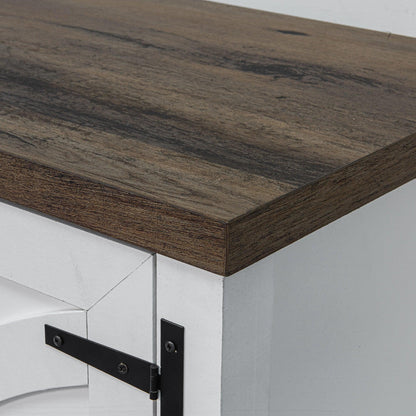 Farmhouse TV Stand for 58 Inch TV Storage Cabinet for Living Room