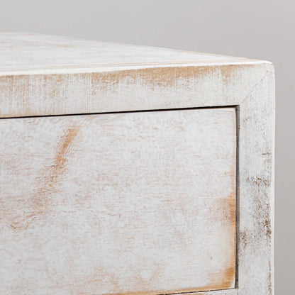Classic Modern 1-Drawer Solid Wood White Nightstand Side Table