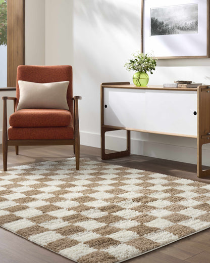 Belita Cream Luxe Shag Area Rug