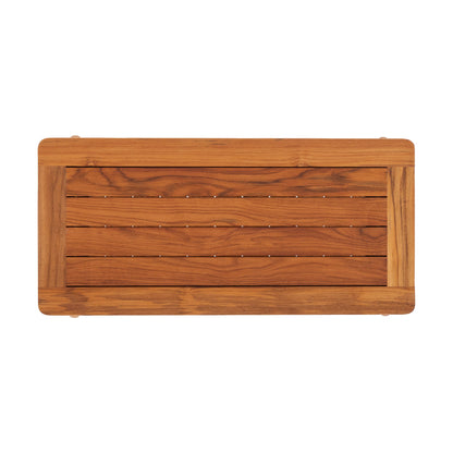 Oiled Teak Shower and Bath Decor Bench with Shelf - 30"
