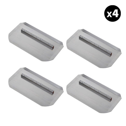 Set of 4 - 6″ x 10.5″ Replacement Combo Trowel Blades Bar Mount for Tomahawk 30" Portable Trowels