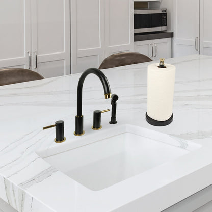 Copper Paper Towel Holder Roll Dispenser Stand for Kitchen Countertop & Dining Room Table