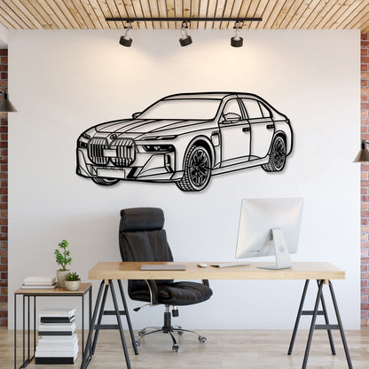 M760 XDrive Limousine Perspective Metal Car Wall Art MT1244