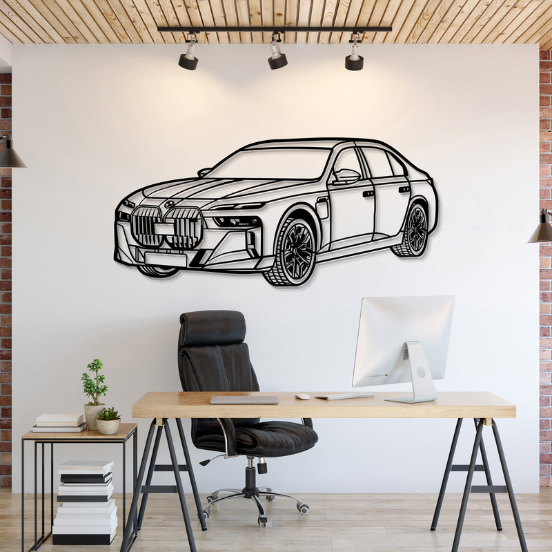 M760 XDrive Limousine Perspective Metal Car Wall Art MT1244
