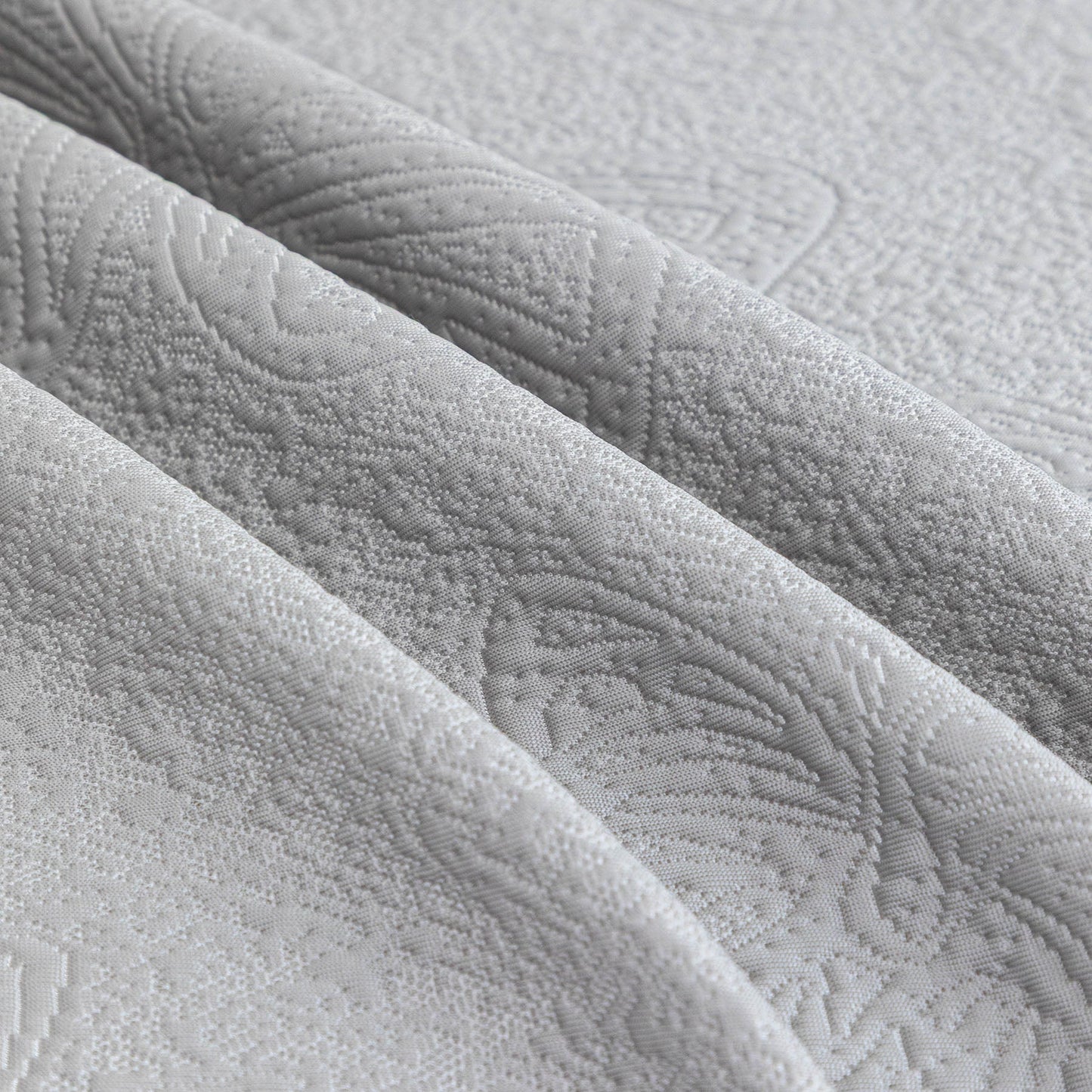 Cooling Embossed Botanical Couch Cover, Soft Ice Silk Furniture Protector for Sofa