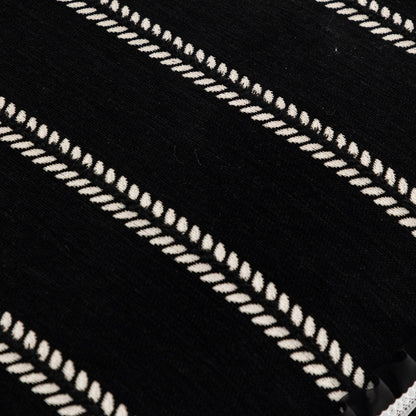 Leaf Stripe Sofa Cover with Black Sheer Skirt, Boho Soft Couch Slipcover for Pets