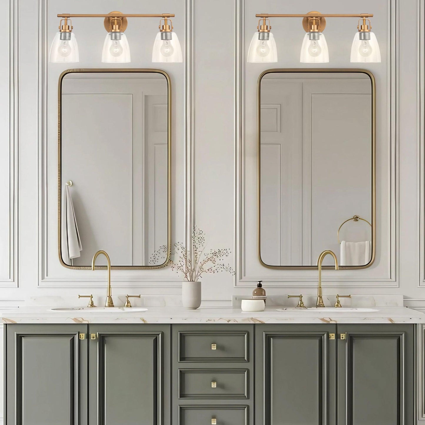 Brilliance Modern Farmhouse 3-Light Vanity Light