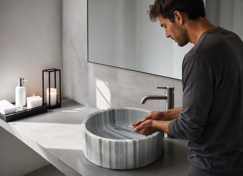 Gray Marble Sink
