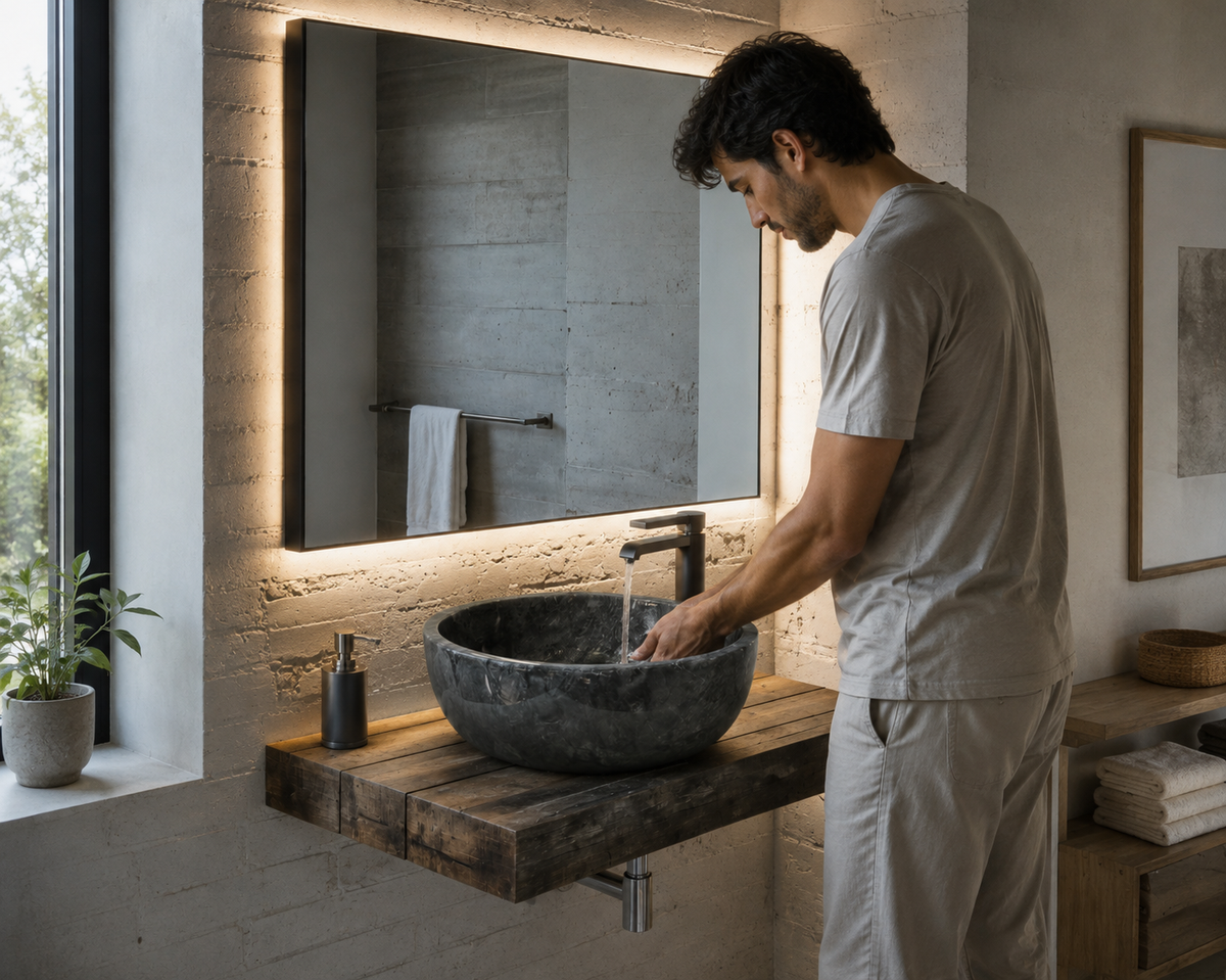 Grey Marble Sink