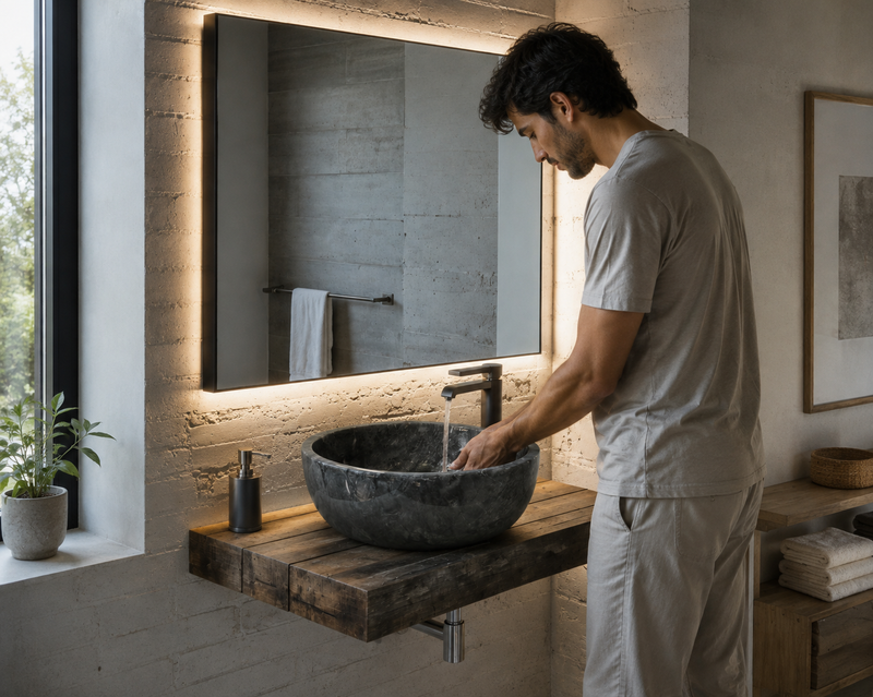 Grey Marble Sink