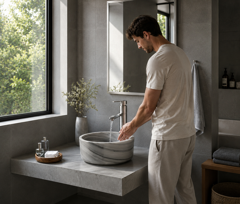 Gray Marble Sink