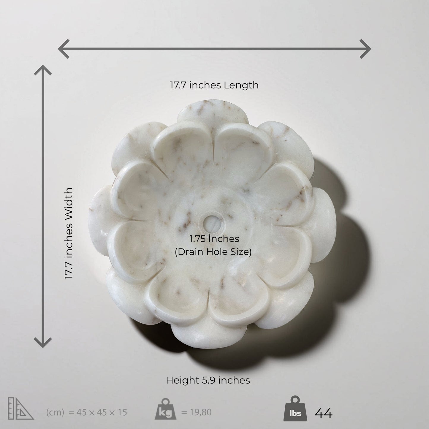 Flower Marble Sink