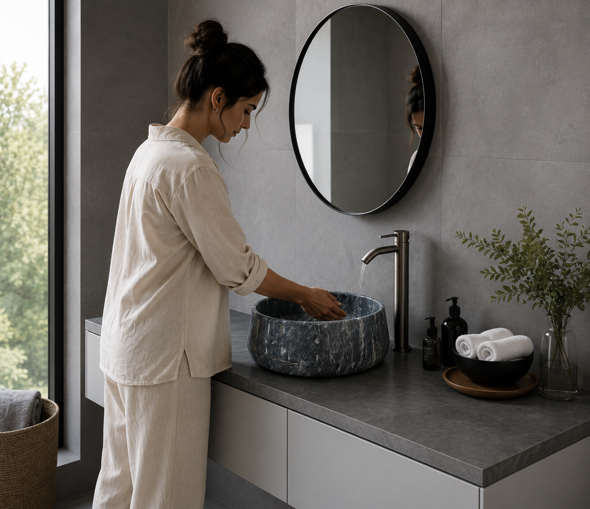 Blue Marble Sink
