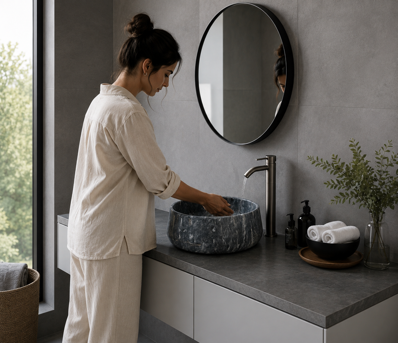 Blue Marble Sink