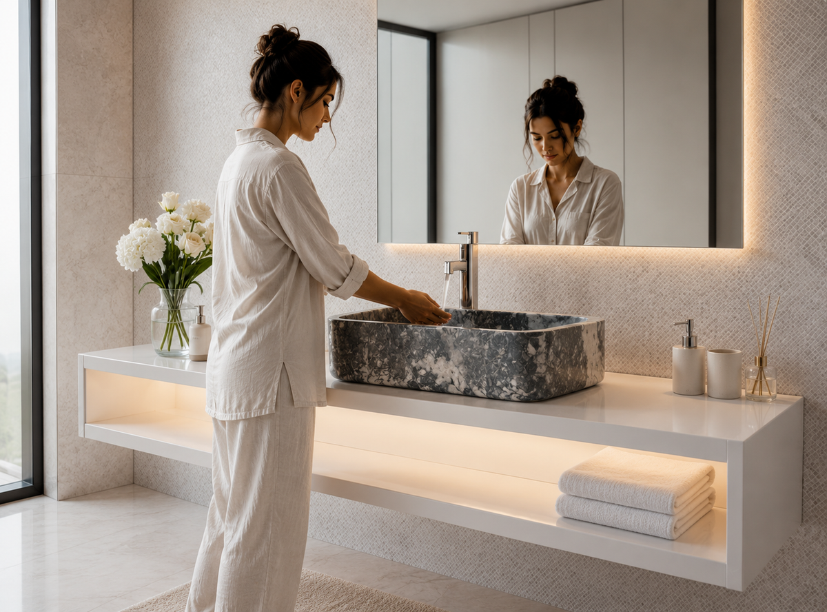 Black Marble  Sink