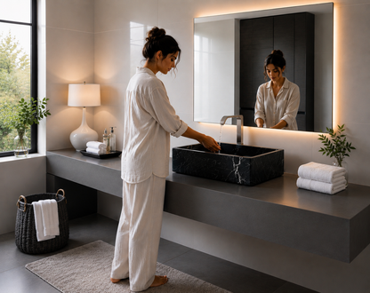 Toros Black Marble Sink