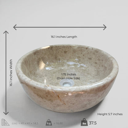 Beige Marble Sink