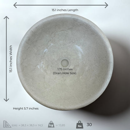 Beige Marble Sink