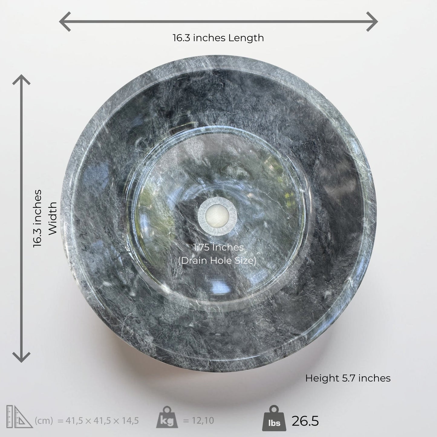 Grey Marble Sink