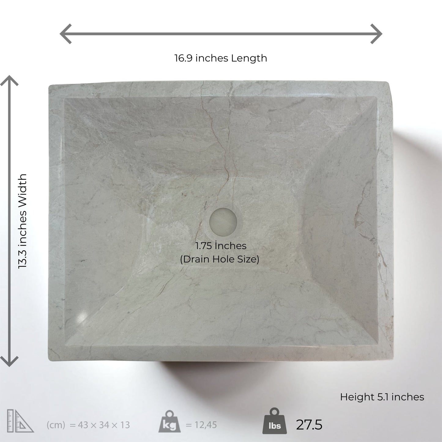 Beige Marble Sink