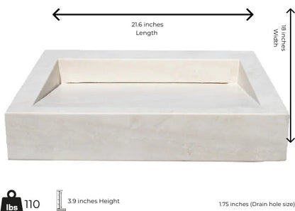 Light Travertine Marble Sink