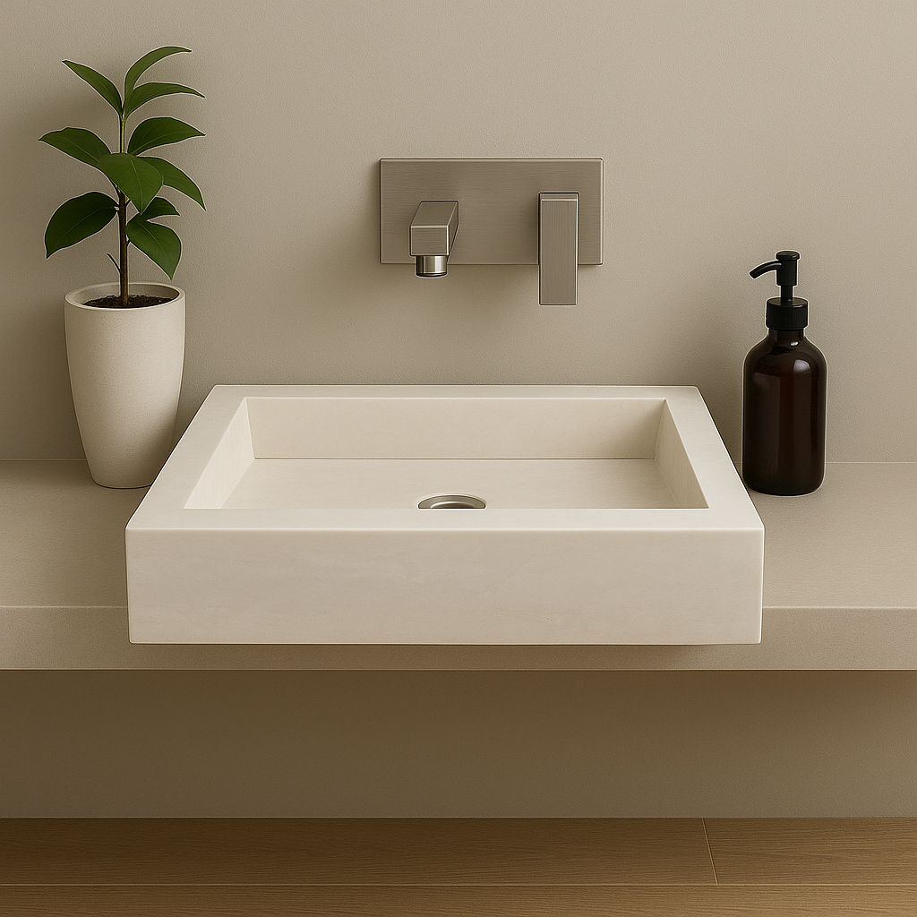 Light Travertine Marble Sink