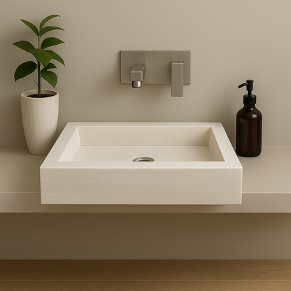 Light Travertine Marble Sink