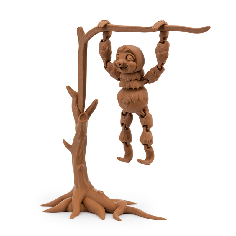 3D Printed Sloth Fidget With Tree Props | Multiple Colors | Black Sheep Products LLC