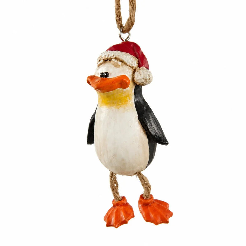 Penguin With Santa Hat Ornament | Bert Anderson Collection
