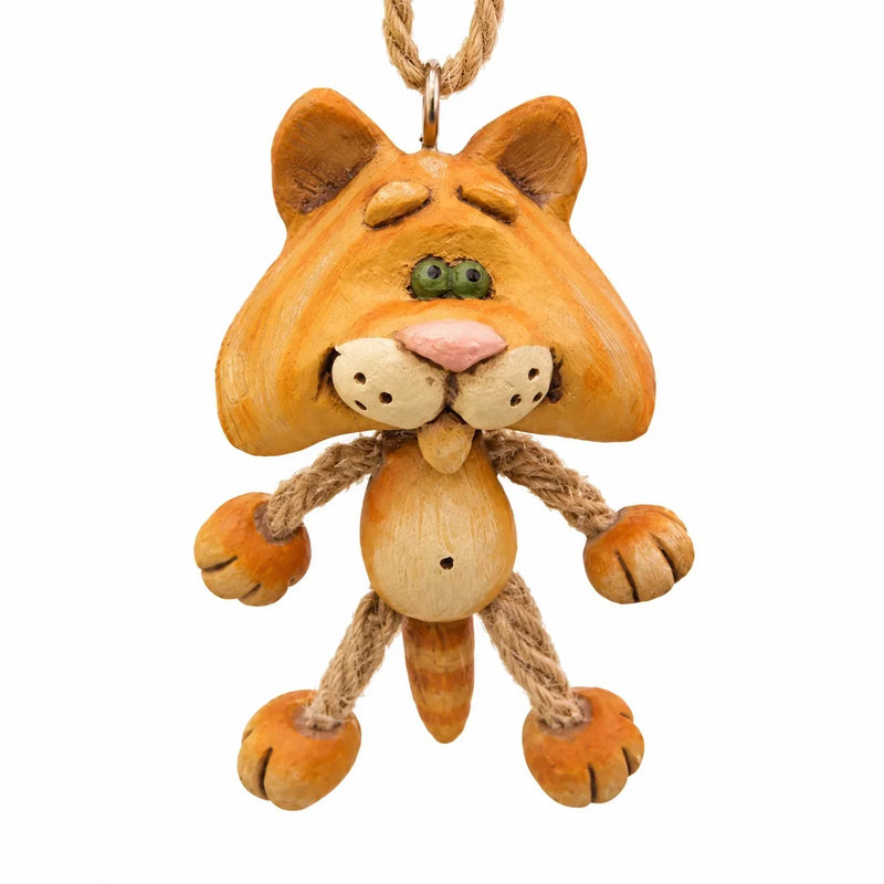 Orange Tabby Cat Ornament | Bert Anderson Collection, white background