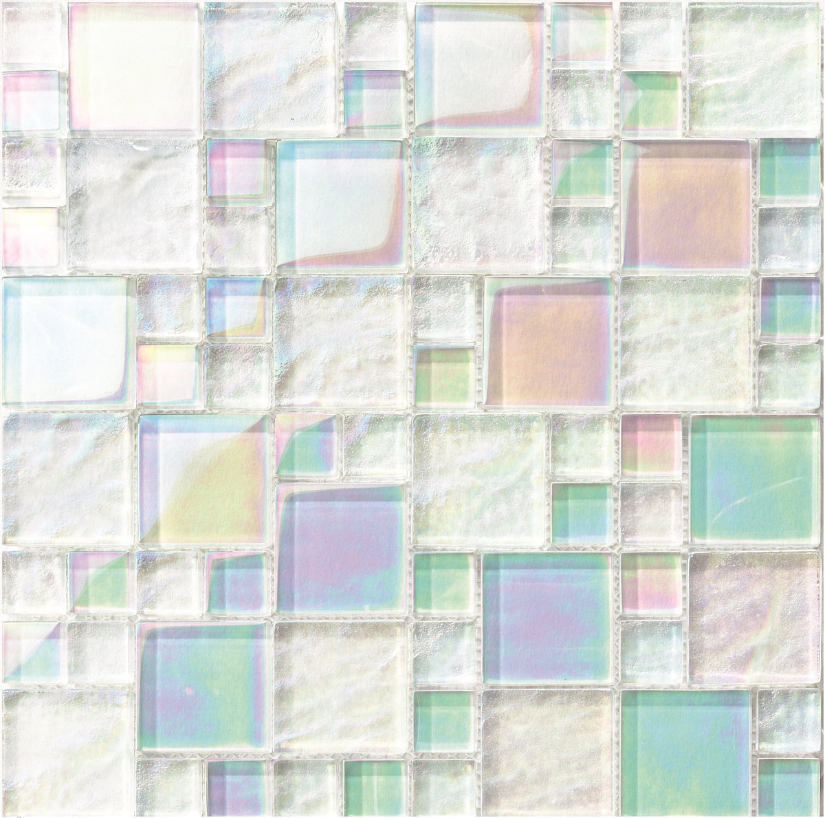 Bahamas Snow White Exuma Tile Mix - Mosaic Glass Tile