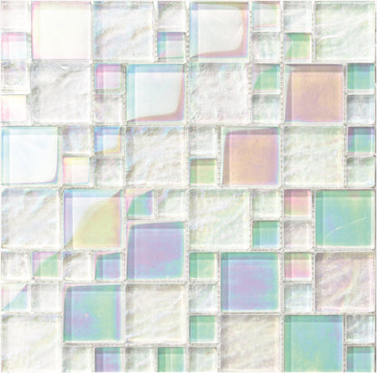 Bahamas Snow White Exuma Tile Mix - Mosaic Glass Tile