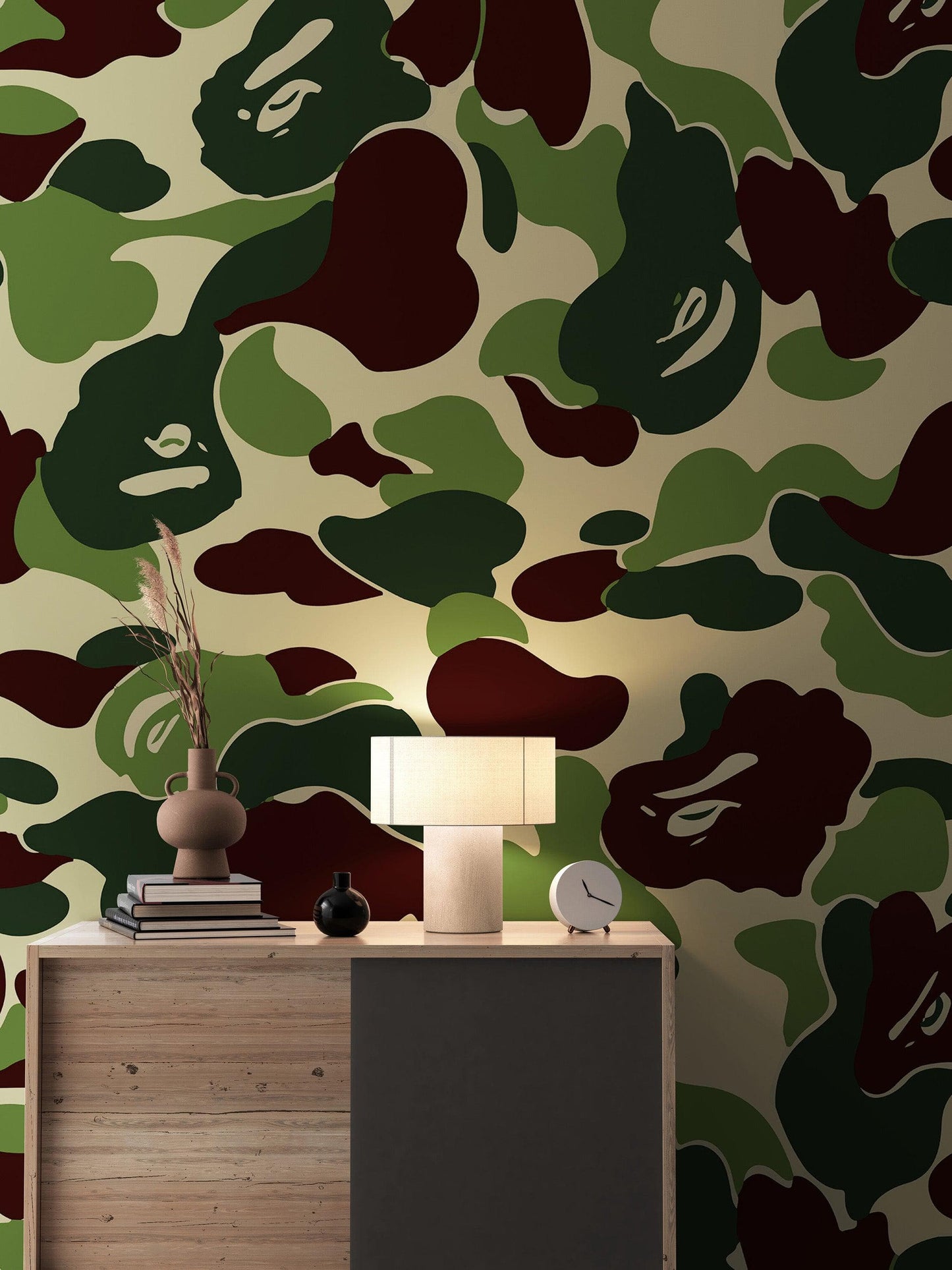 Bape Camo Wallpaper Mural. Grey Camo Streetwear Hype Beast Aesthetics. #6901