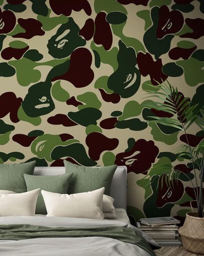 Bape Camo Wallpaper Mural. Grey Camo Streetwear Hype Beast Aesthetics. #6901