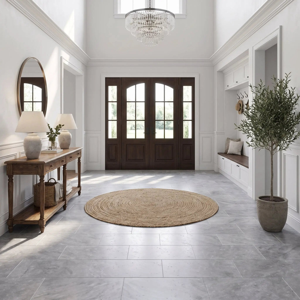 Bardiglio Light Honed Marble Tiles 12x24