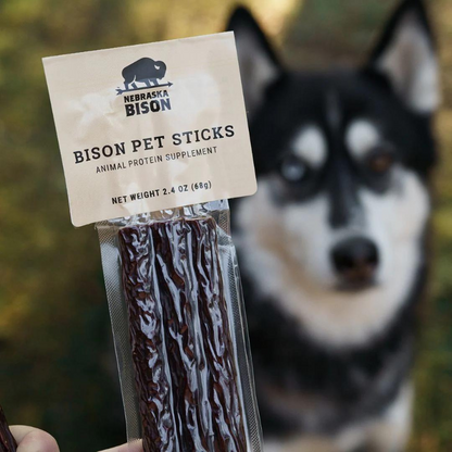 All Natural Bison Pet Sticks | 2.4 oz | Nebraska Bison