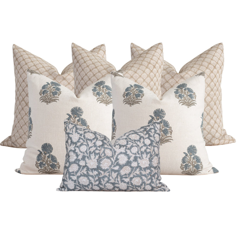 Belleview Bedroom Pillow Combination | Set of Six Pillow Covers