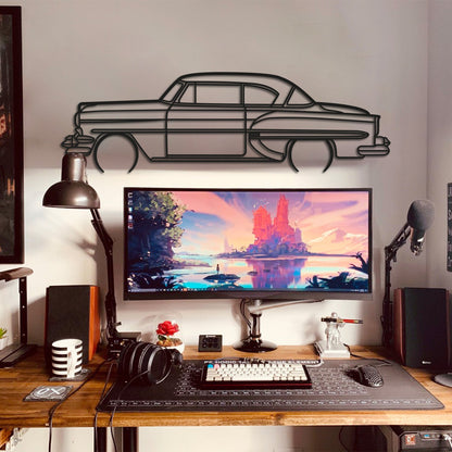1954 Bel Air Detailed Metal Car Wall Art - MT0031