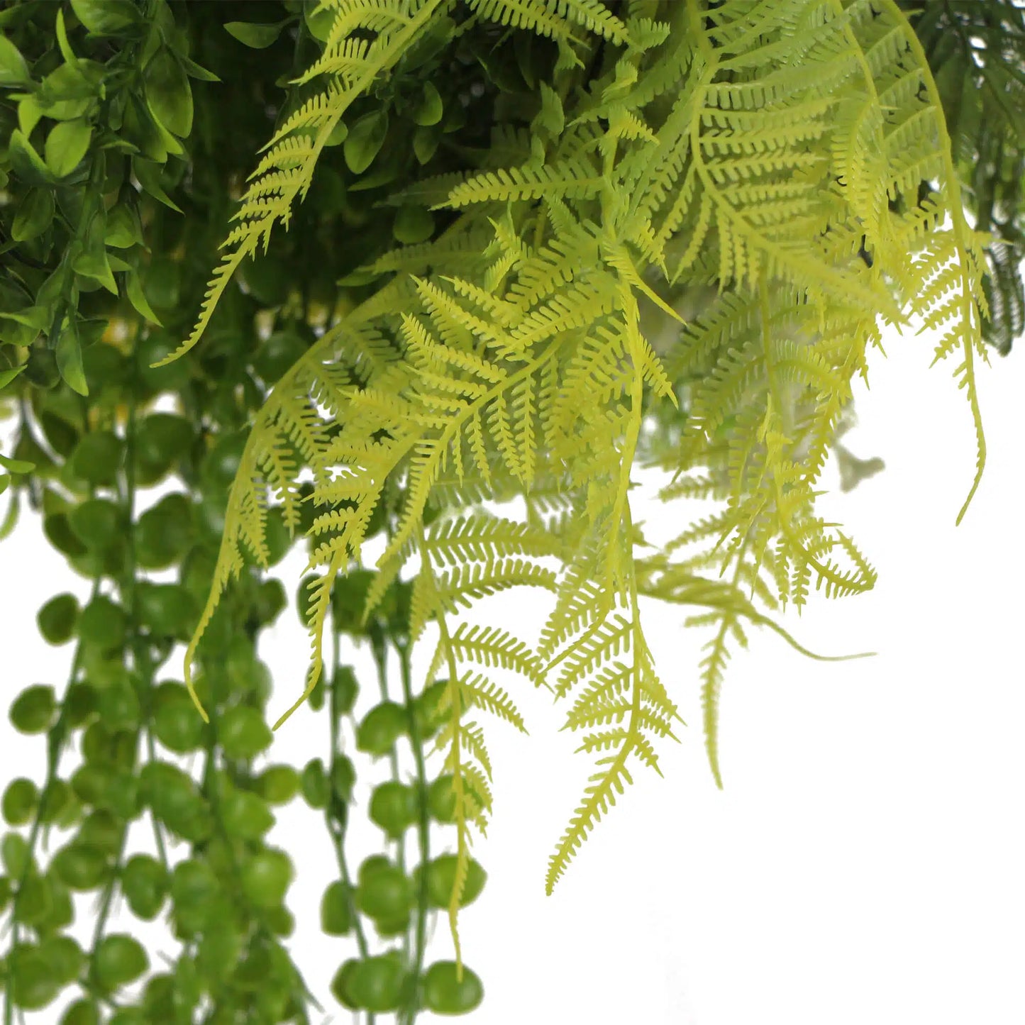 Draping Plant Artificial Roof Hanging Disc 15in long – Black Frame – UV Resistant