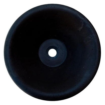 Black Andesite Natural Stone Vessel Sink Tapered Conical Honed Matte