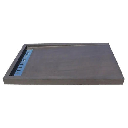 Black Basalt Rectangular Shower Base 32x48x3 - Honed Surface
