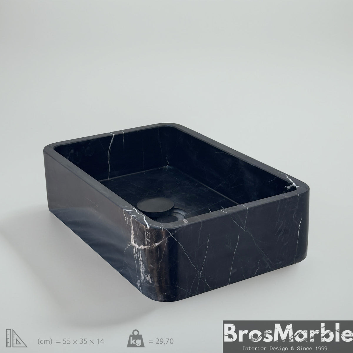 Custom Black Marble Sink