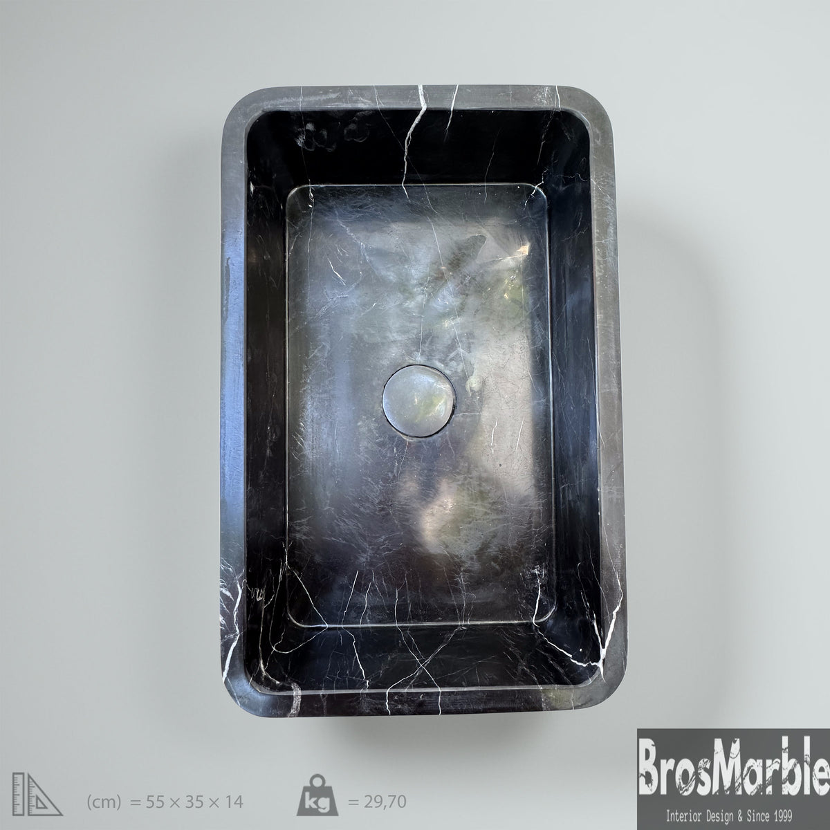 Custom Black Marble Sink