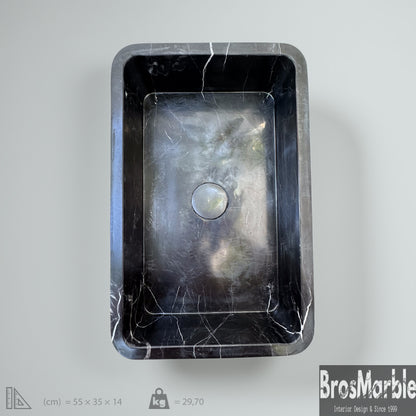 Custom Black Marble Sink