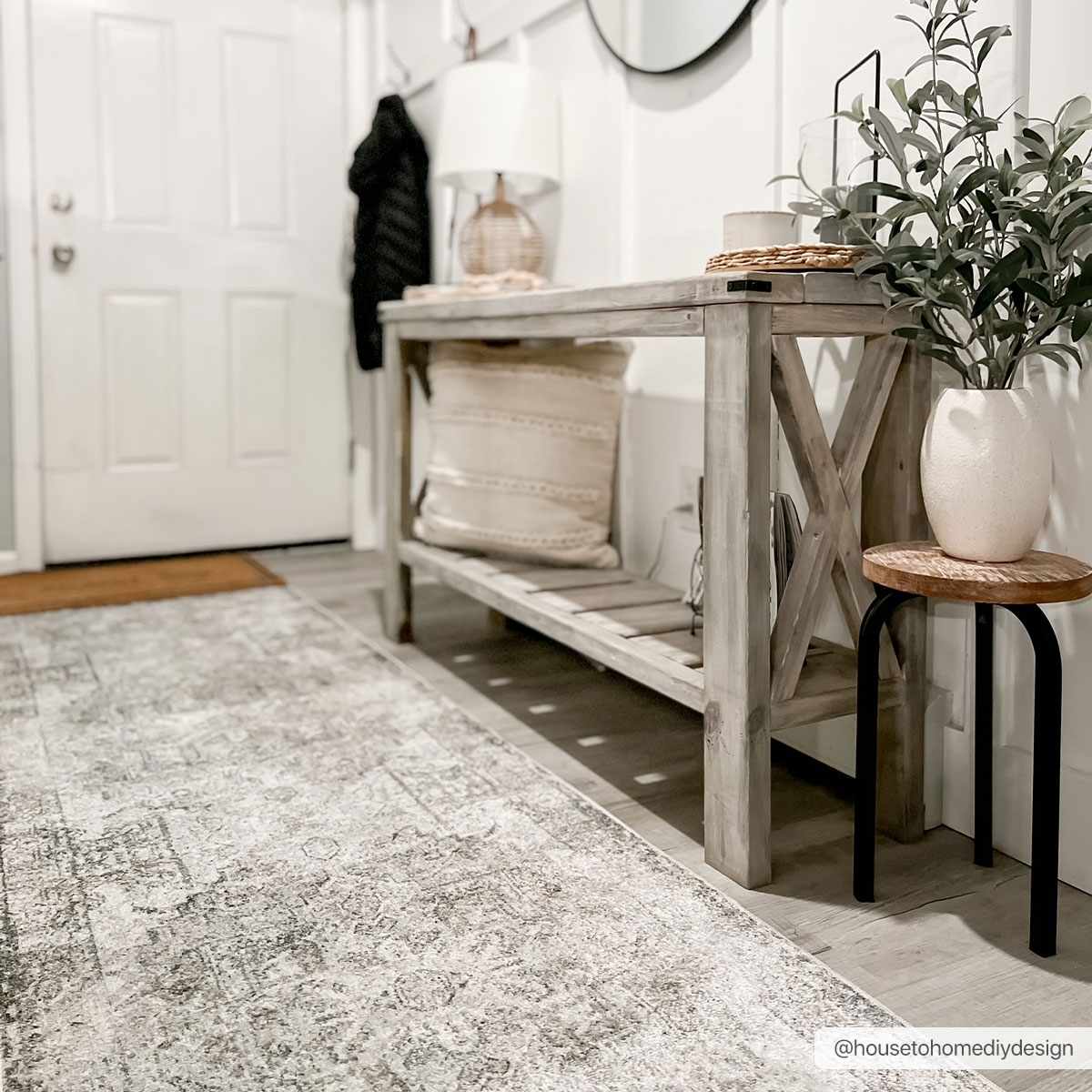 Hera Olive Boutique Washable Rug